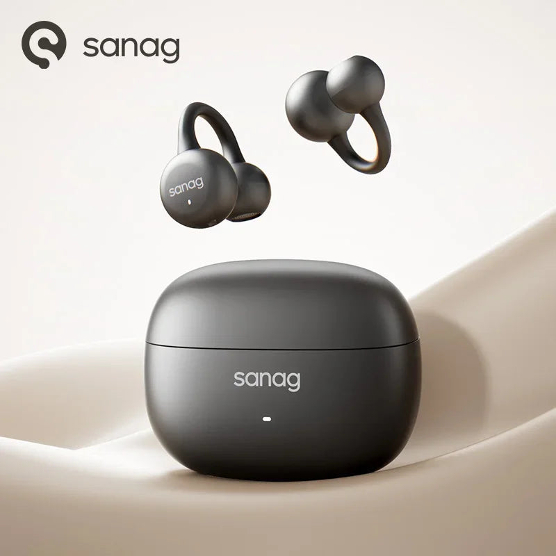Sanag Z37 AI Ear Clip Open-Ear Bluetooth Headphones