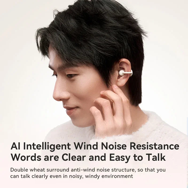 Sanag Z37 AI Ear Clip Open-Ear Bluetooth Headphones