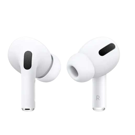 White wireless earbuds on a white background